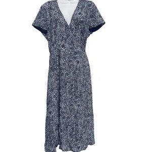 OLD NAVY Animal Print Wrap Midi Dress Size  leopard cheetah
